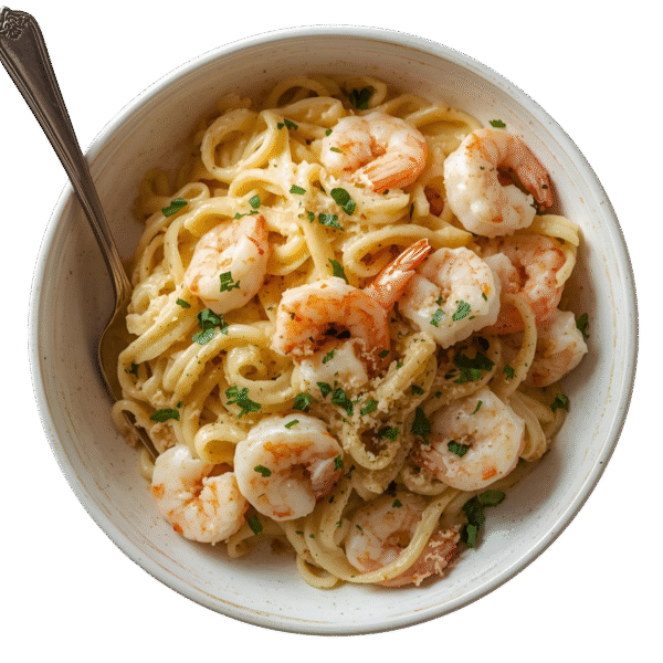 Shrimp alfredo pasta